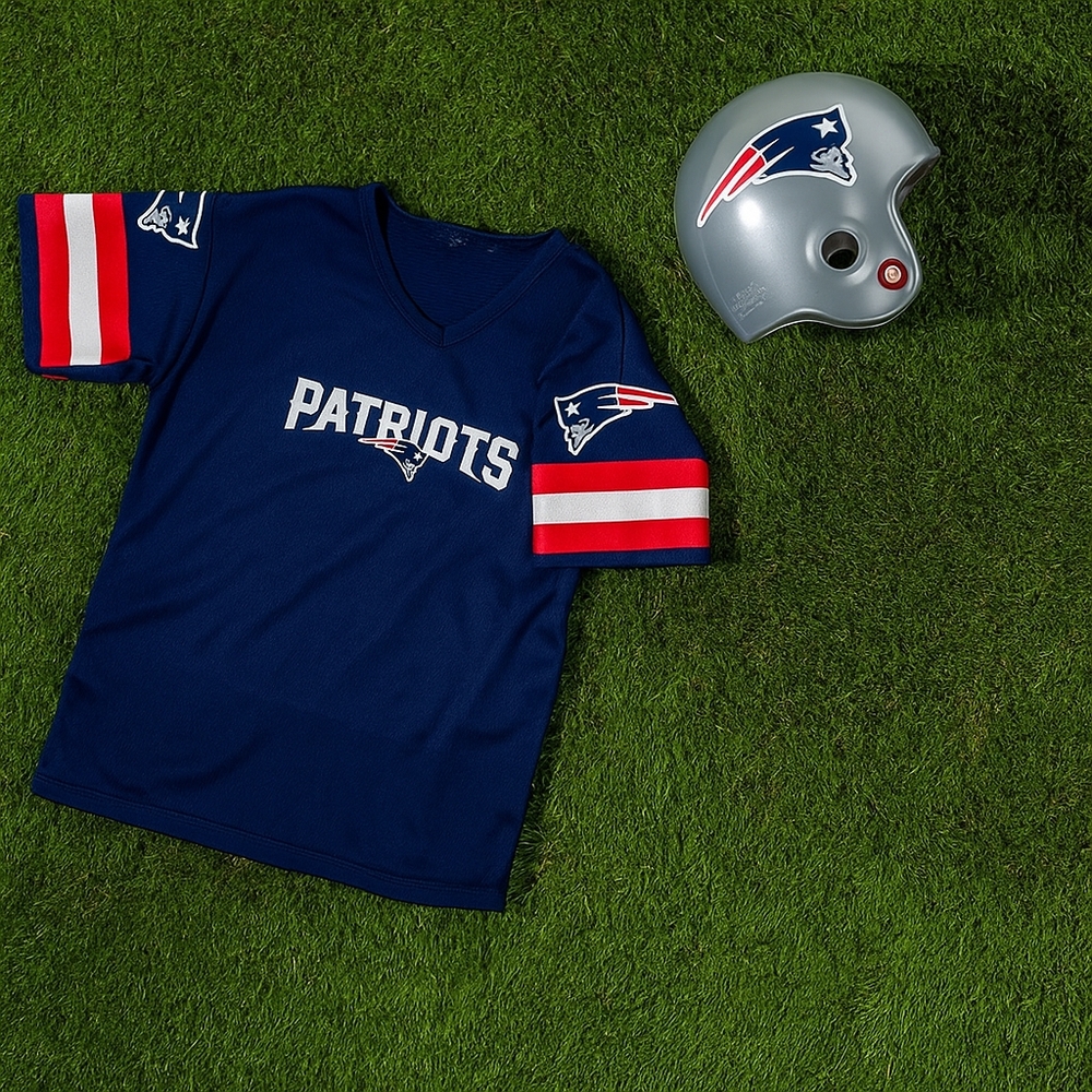 Franklin Sports NFL New Jersey Patriots Kids Helmet+Jersey Set
